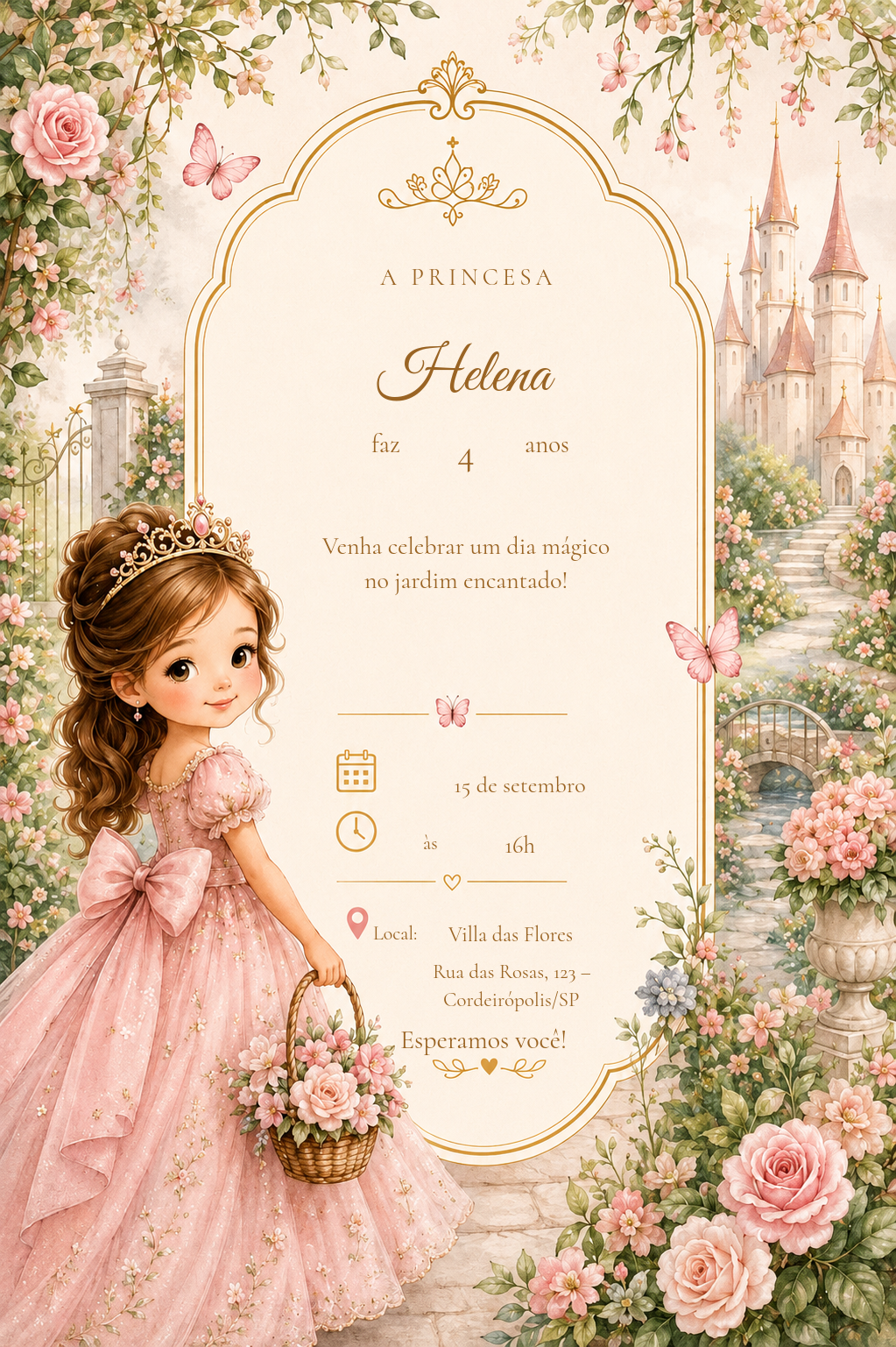 Convite digital Princesa Helena